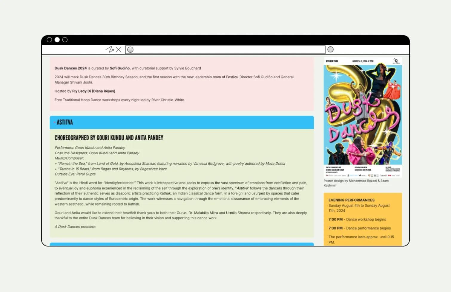 Dusk Dances documentation image 3